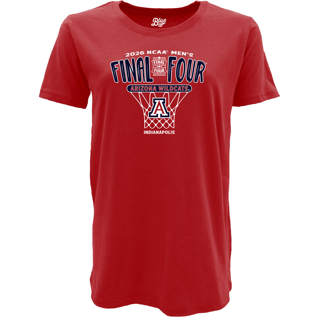NCAA Arizona Wildcats Women's Blue 84 2026 Final Four Sipala Jr T-Shirt - Red