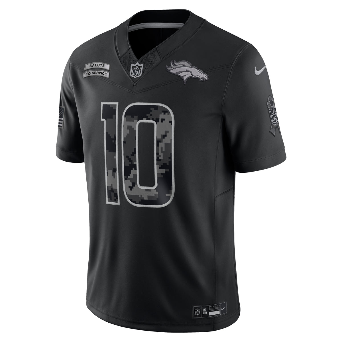 NFL Denver Broncos Bo Nix Nike 2026 Salute to Service Limited Jersey- Black