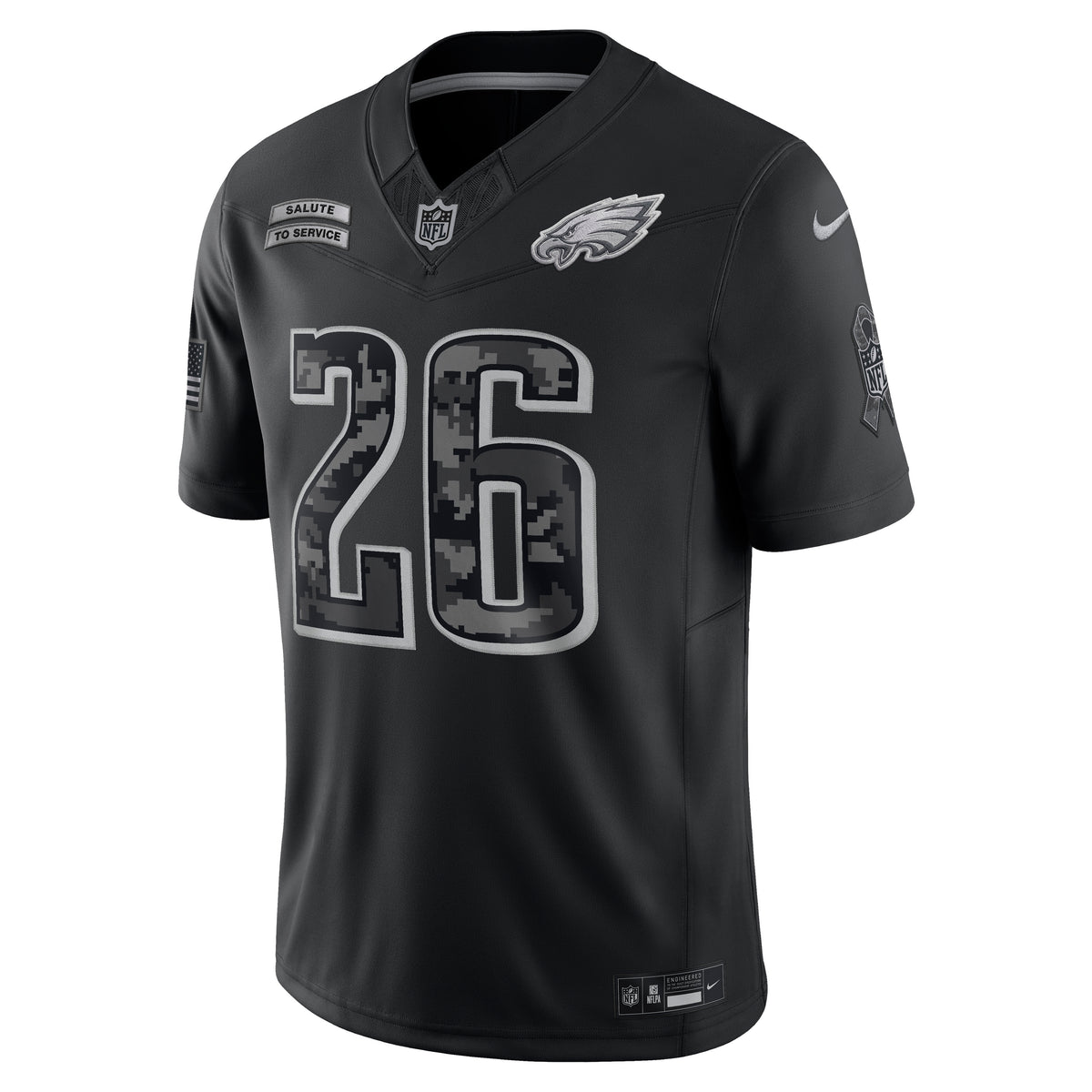 NFL Philadelphia Eagles Saquon Barkley Nike 2026 Salute to Service Limited Jersey- Black