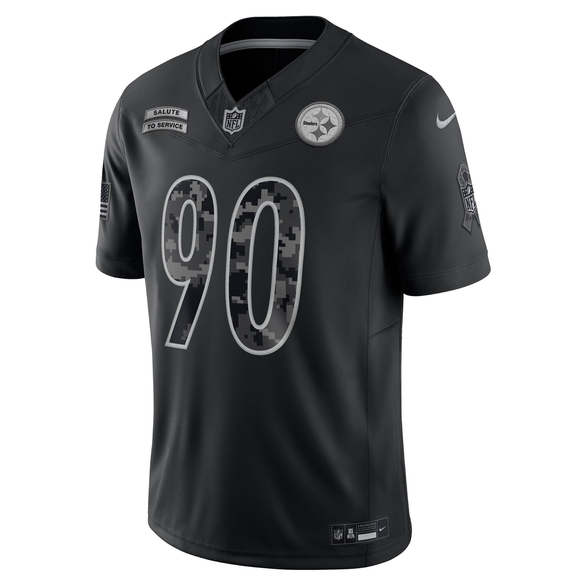 NFL Pittsburgh Steelers TJ Watt Nike 2026 Salute to Service Limited Jersey- Black