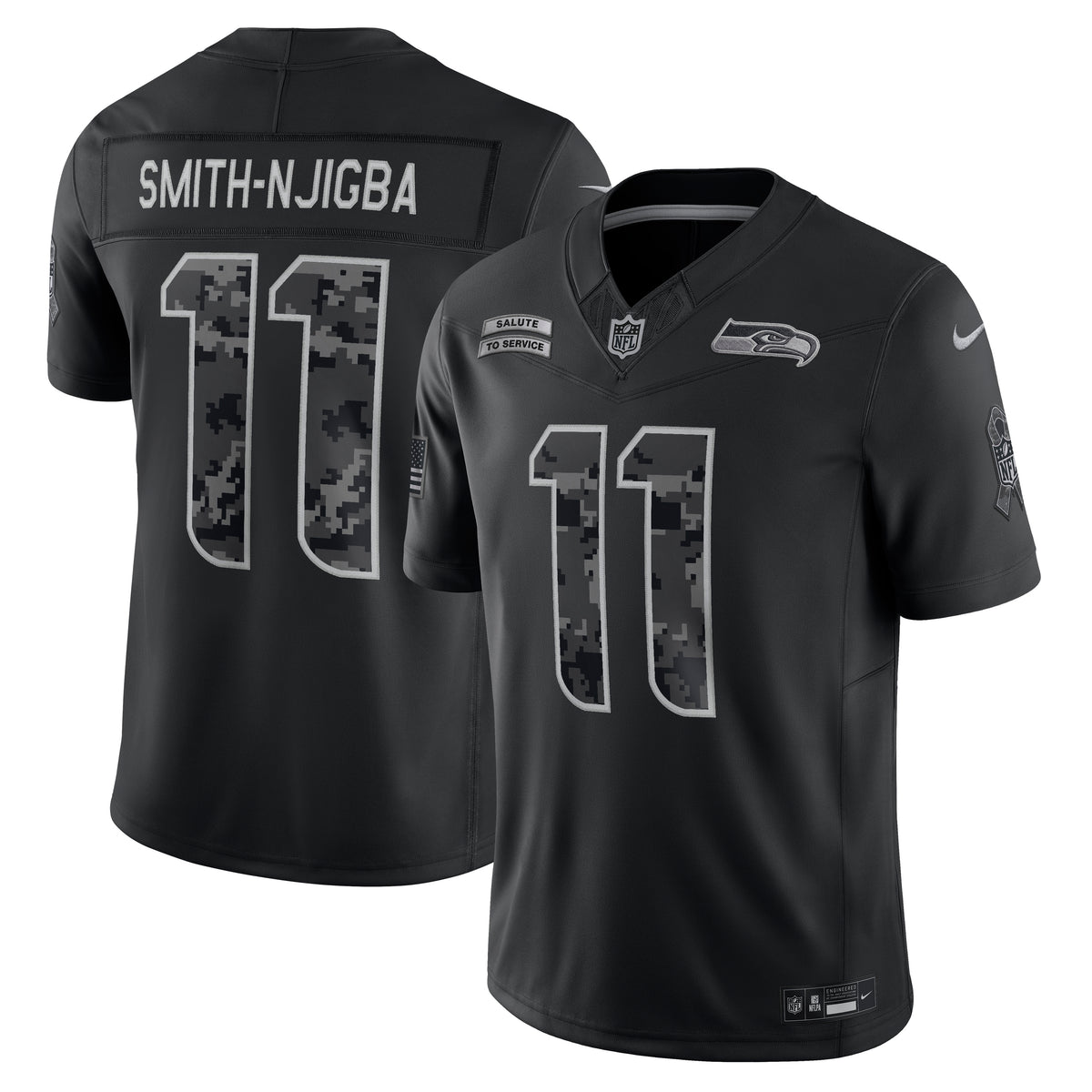 NFL Seattle Seahawks Jaxon Smith-Njigba Nike 2026 Salute to Service Limited Jersey- Black