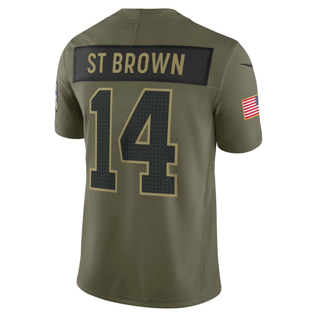 NFL Detroit Lions Amon-Ra St. Brown Nike 2025 Salute to Service Limited Jersey - Green