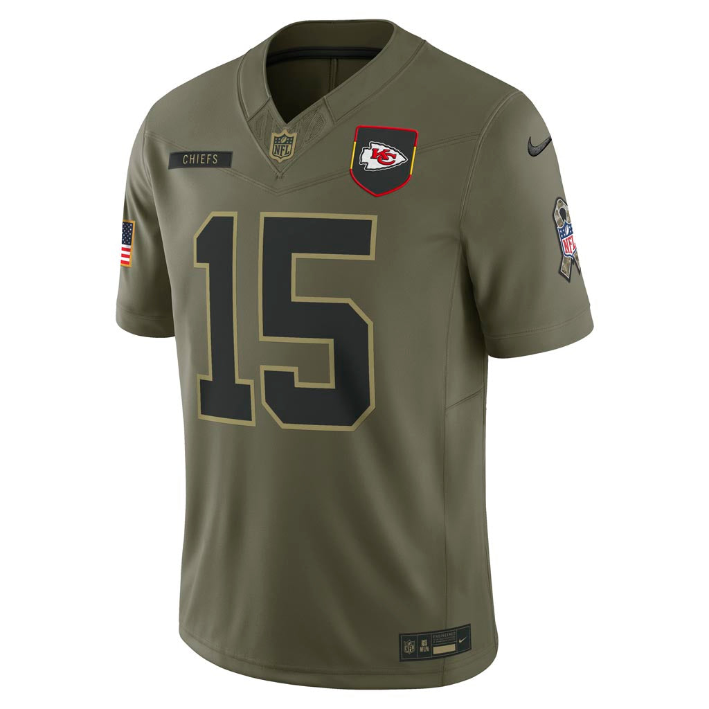 NFL Kansas City Chiefs Patrick Mahomes Nike 2025 Salute to Service Limited Jersey - Green