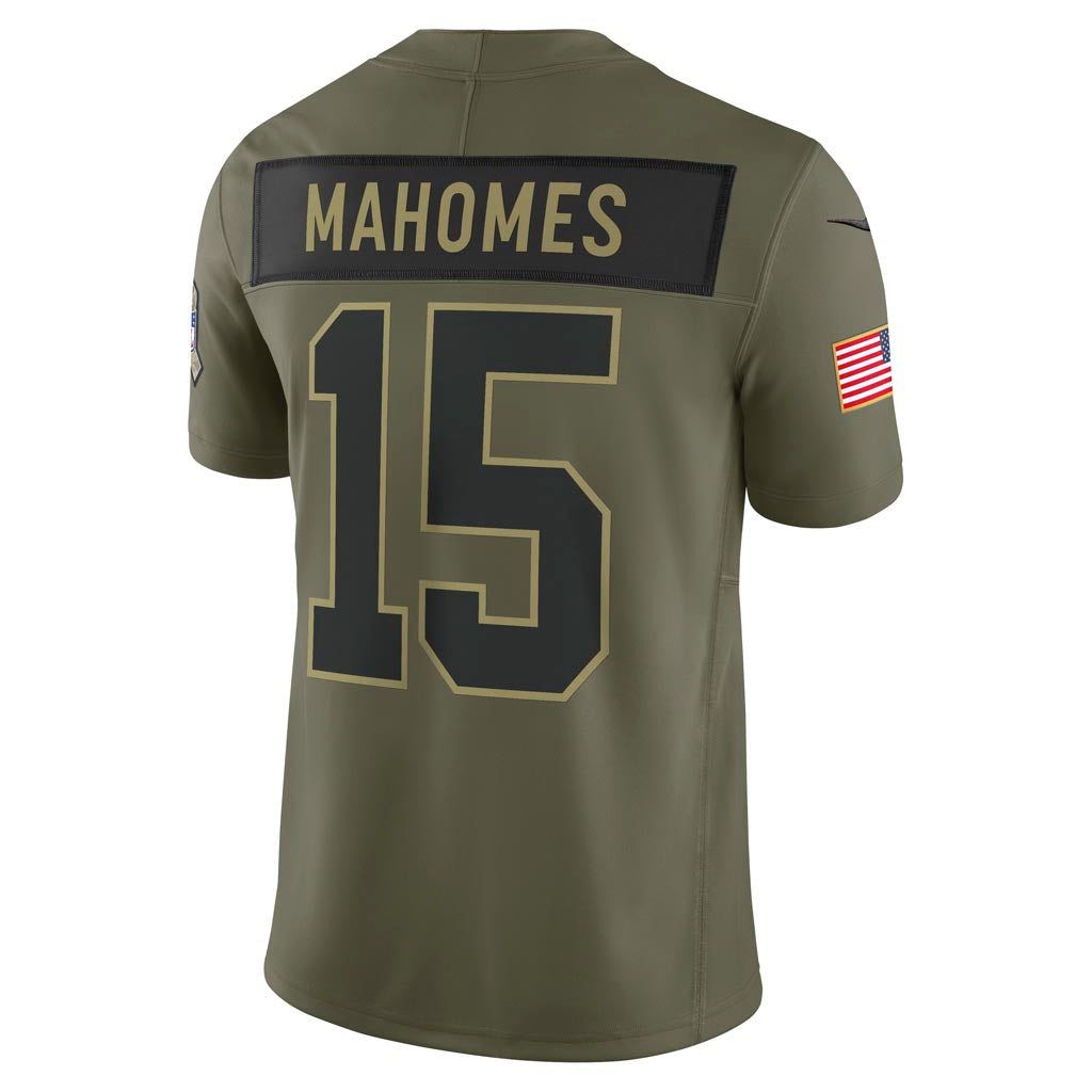 NFL Kansas City Chiefs Patrick Mahomes Nike 2025 Salute to Service Limited Jersey - Green