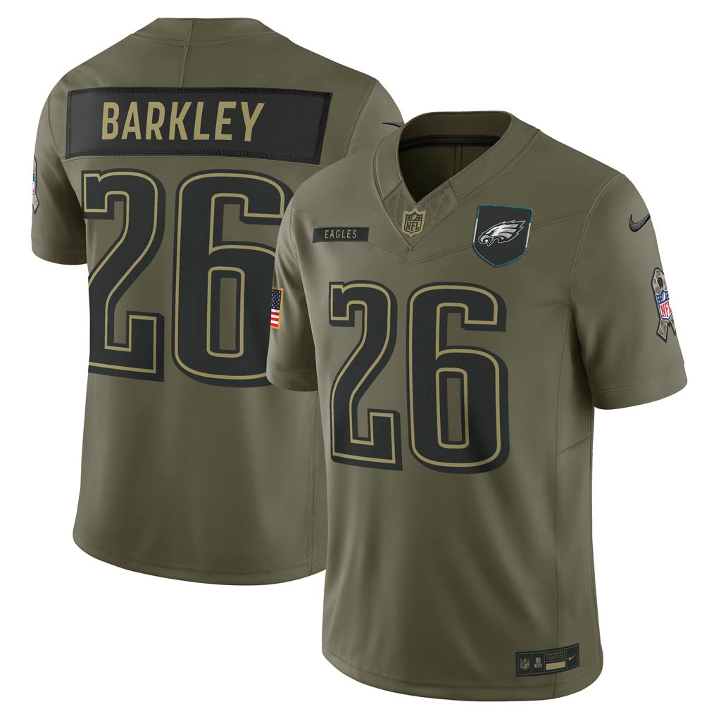 NFL Philadelphia Eagles Saquon Barkley Nike 2025 Salute to Service Limited Jersey - Green