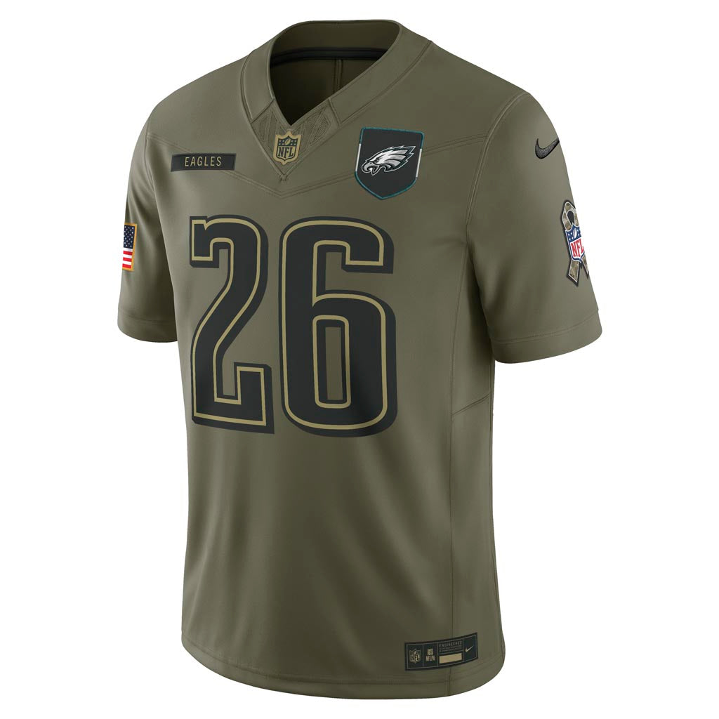 NFL Philadelphia Eagles Saquon Barkley Nike 2025 Salute to Service Limited Jersey - Green