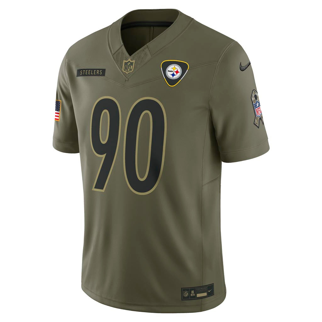 NFL Pittsburgh Steelers TJ Watt Nike 2025 Salute to Service Limited Jersey - Green