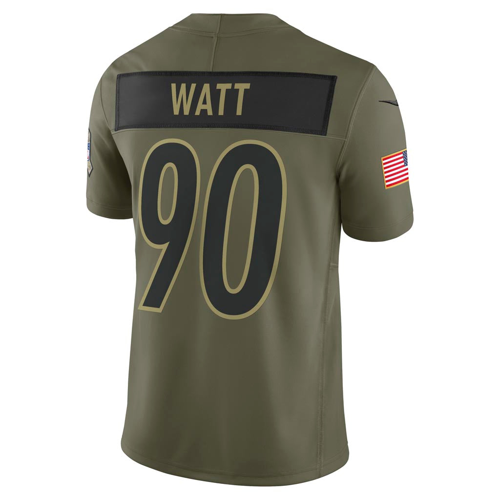 NFL Pittsburgh Steelers TJ Watt Nike 2025 Salute to Service Limited Jersey - Green