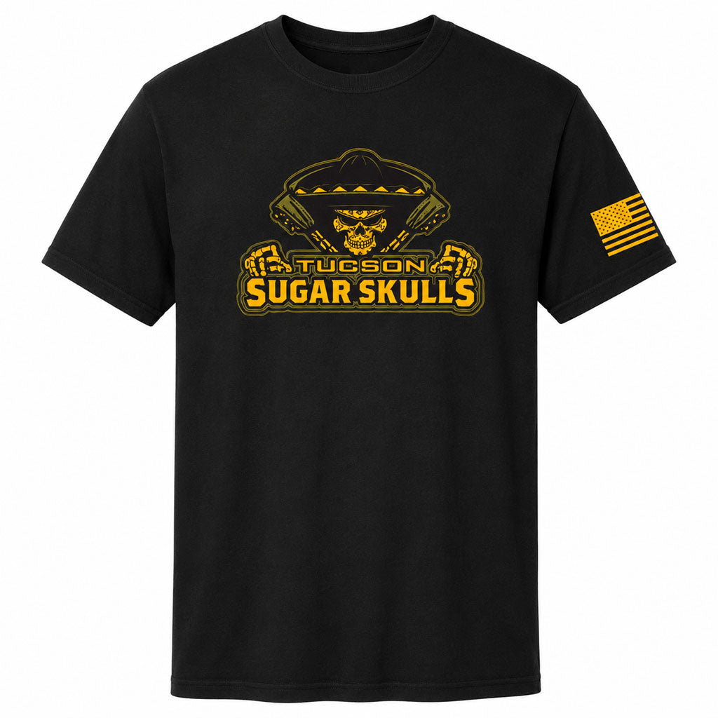 Tucson Sugar Skulls Military Appreciation T-Shirt - Black