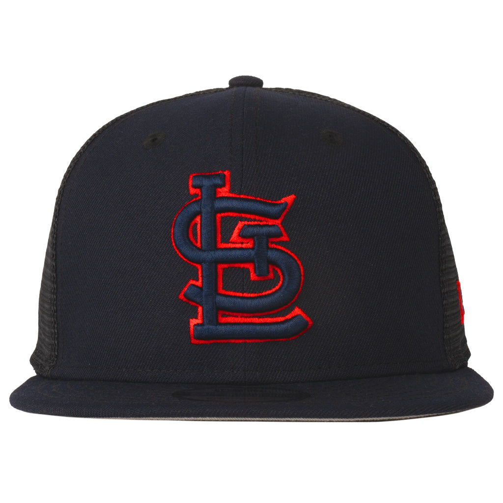 MLB St. Louis Cardinals New Era Shadowline 9FIFTY Snapback Trucker Hat - Navy