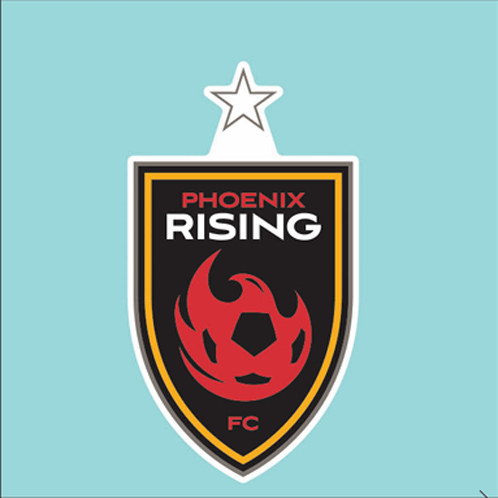 Phoenix Rising WinCraft Team Color Shield With Star 4x4 Decal