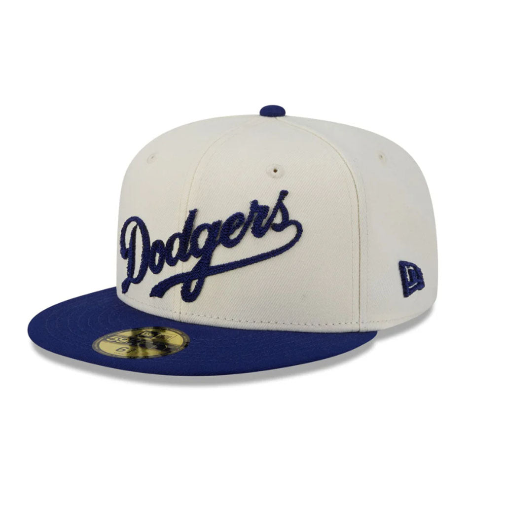 MLB Los Angeles Dodgers New Era Two-Tone Stitch 59FIFTY Fitted Hat - Cream