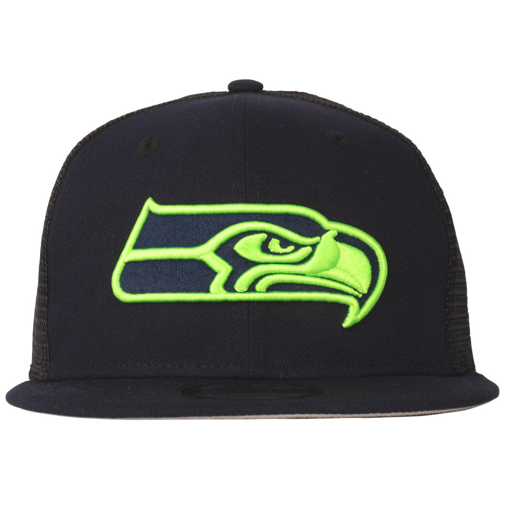 NFL Seattle Seahawks New Era Shadowline 9FIFTY Snapback Trucker Hat - Navy