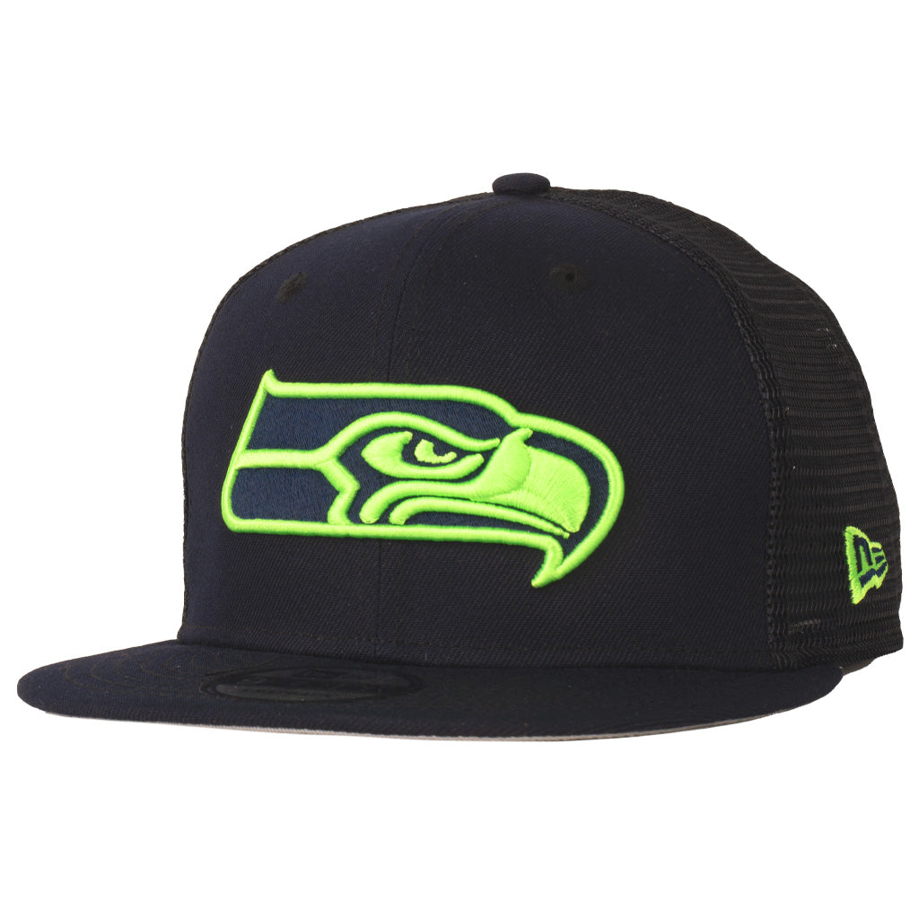 NFL Seattle Seahawks New Era Shadowline 9FIFTY Snapback Trucker Hat - Navy