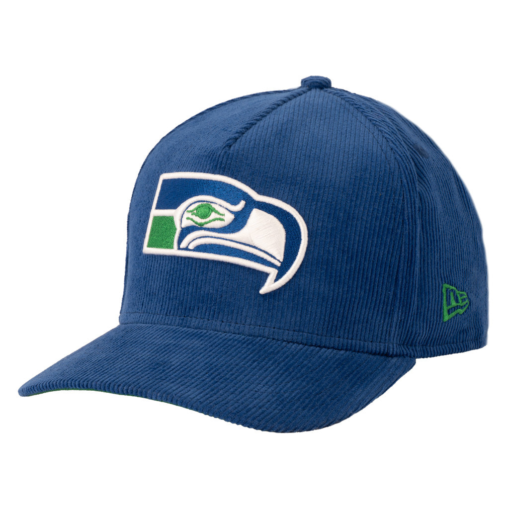 NFL Seattle Seahawks New Era All Corduroy 9FIFTY A-Frame Snapback Hat - Blue