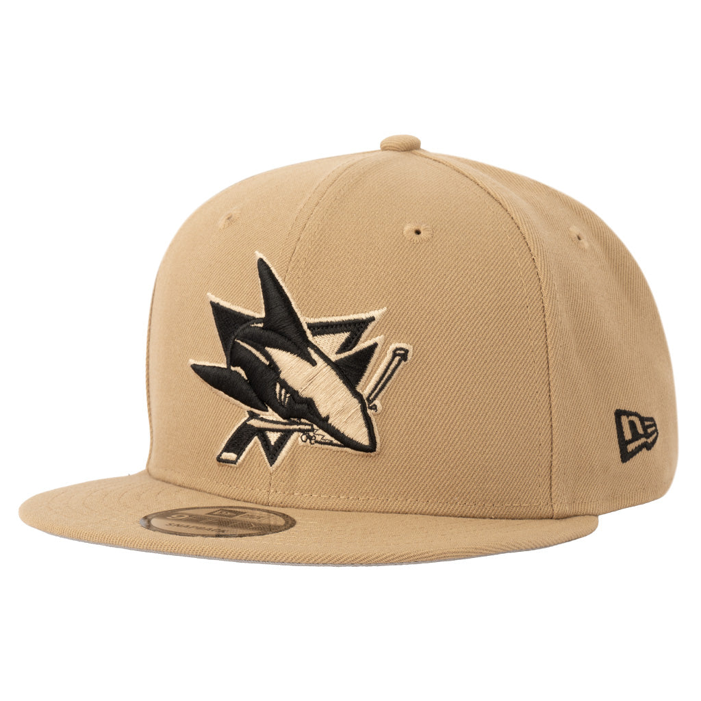 NHL San Jose Sharks New Era Mocha 9FIFTY Snapback Hat - Khaki