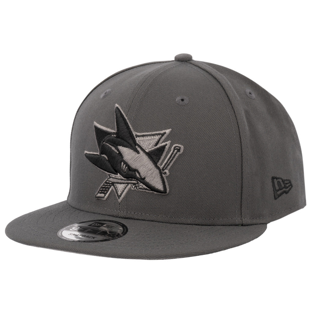 NHL San Jose Sharks New Era Gray Prestige 9FIFTY Snapback Hat - Graphite