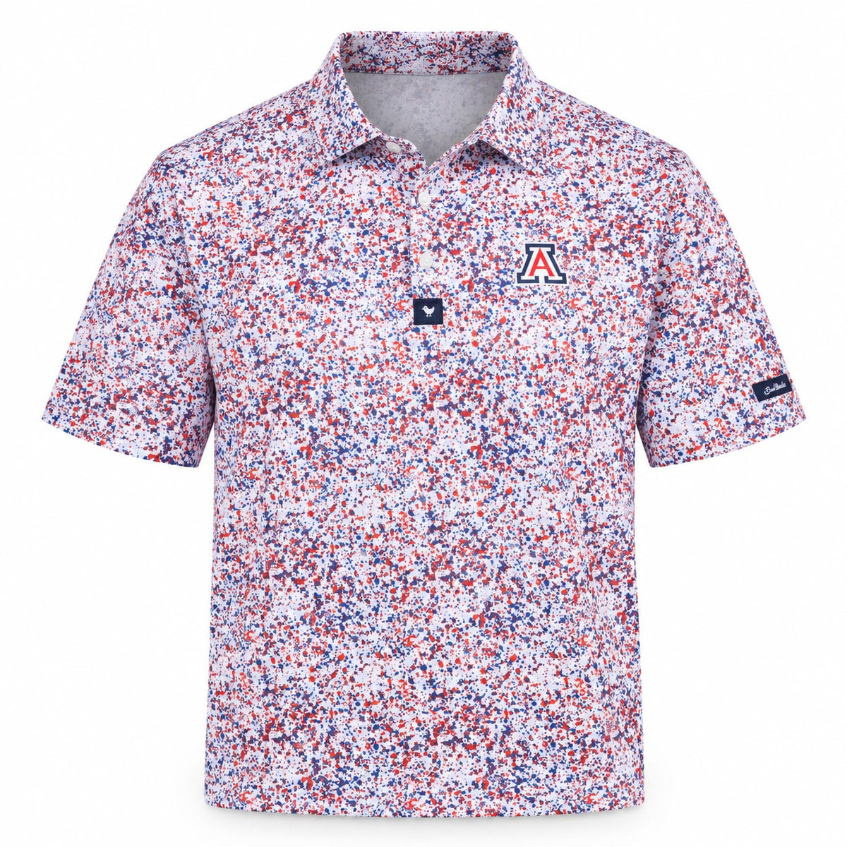 NCAA Arizona Wildcats Bad Birdie Paint Splatter Polo- White