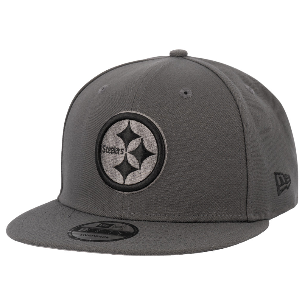 NFL Pittsburgh Steelers New Era Gray Prestige 9FIFTY Snapback Hat - Graphite