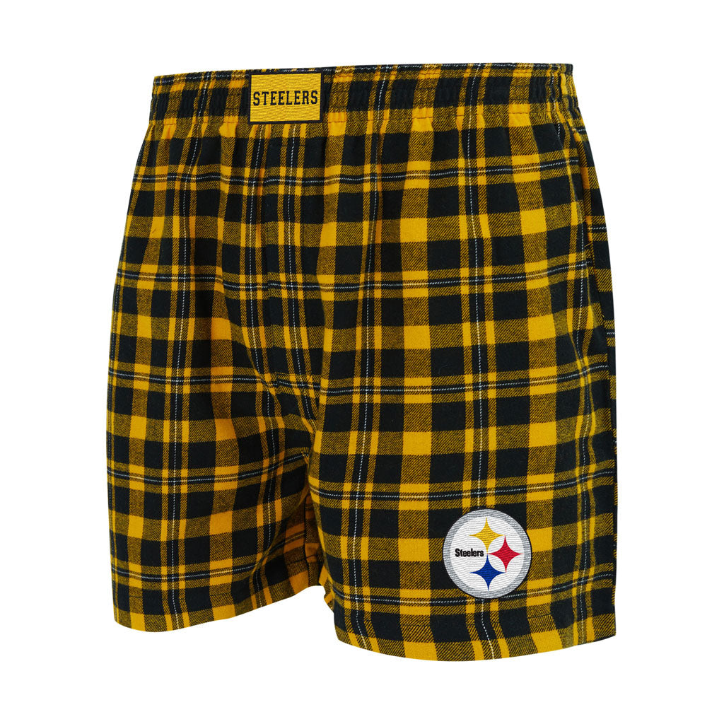 NFL Pittsburgh Steelers Concepts Sport Hawthorn Boxer Shorts - Black