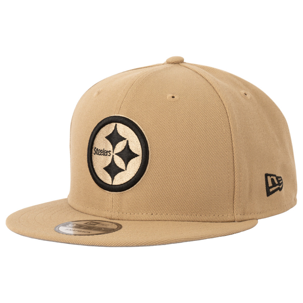 NFL Pittsburgh Steelers New Era Mocha 9FIFTY Snapback Hat - Khaki