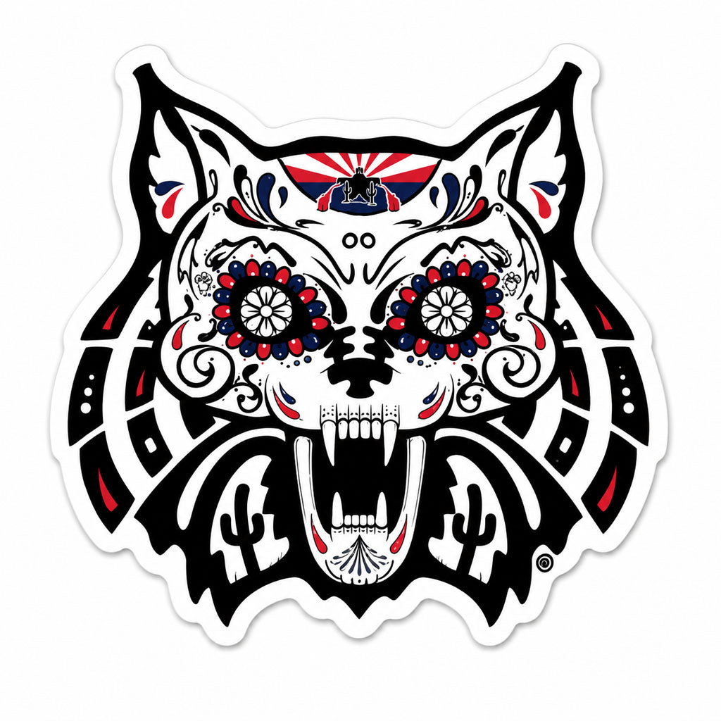 NCAA Arizona Wildcats Sugar Cat 3.5" Rugged Sticker