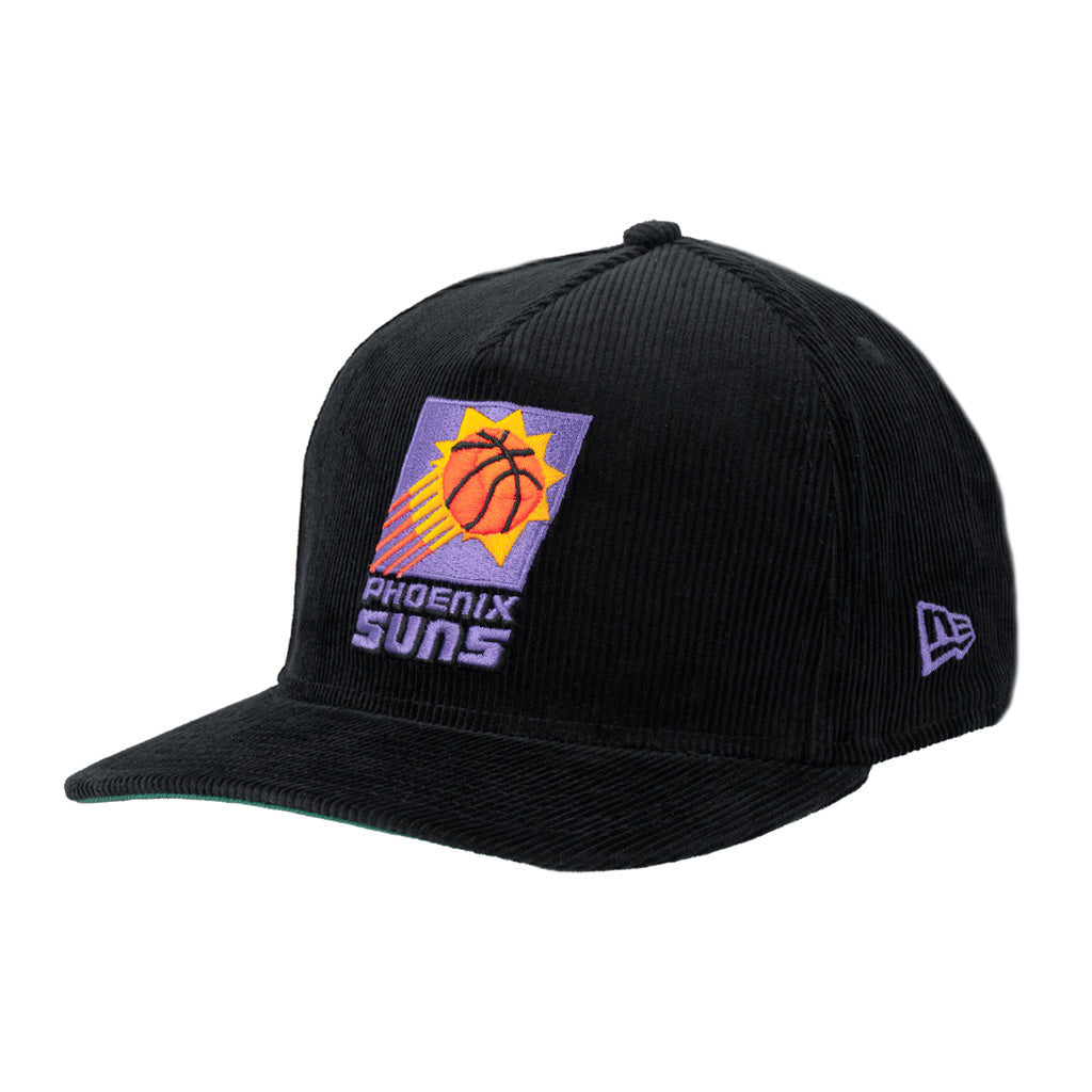 NBA Phoenix Suns New Era All Corduroy 9FIFTY A-Frame Snapback Hat - Black