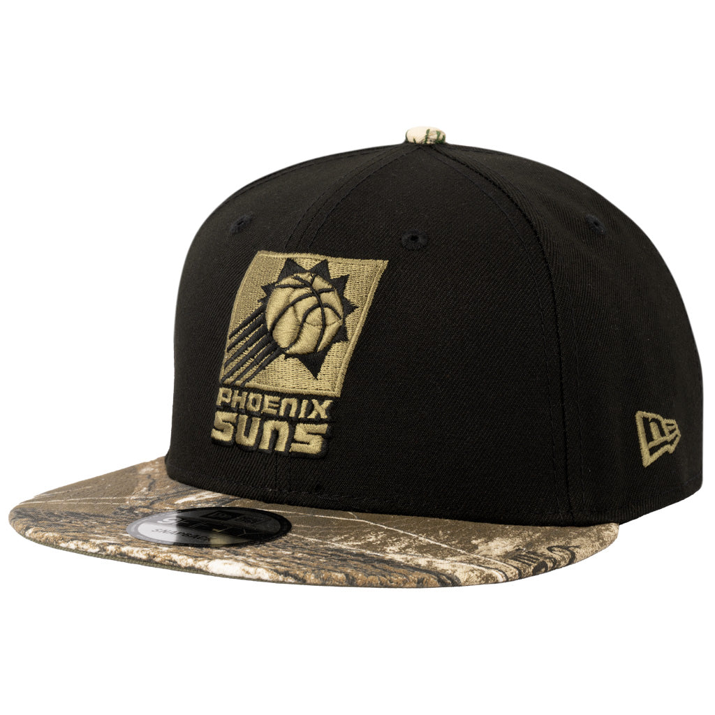 NBA Phoenix Suns New Era Two-Tone Real Tree Shadow 9FIFTY Snapback Hat - Black