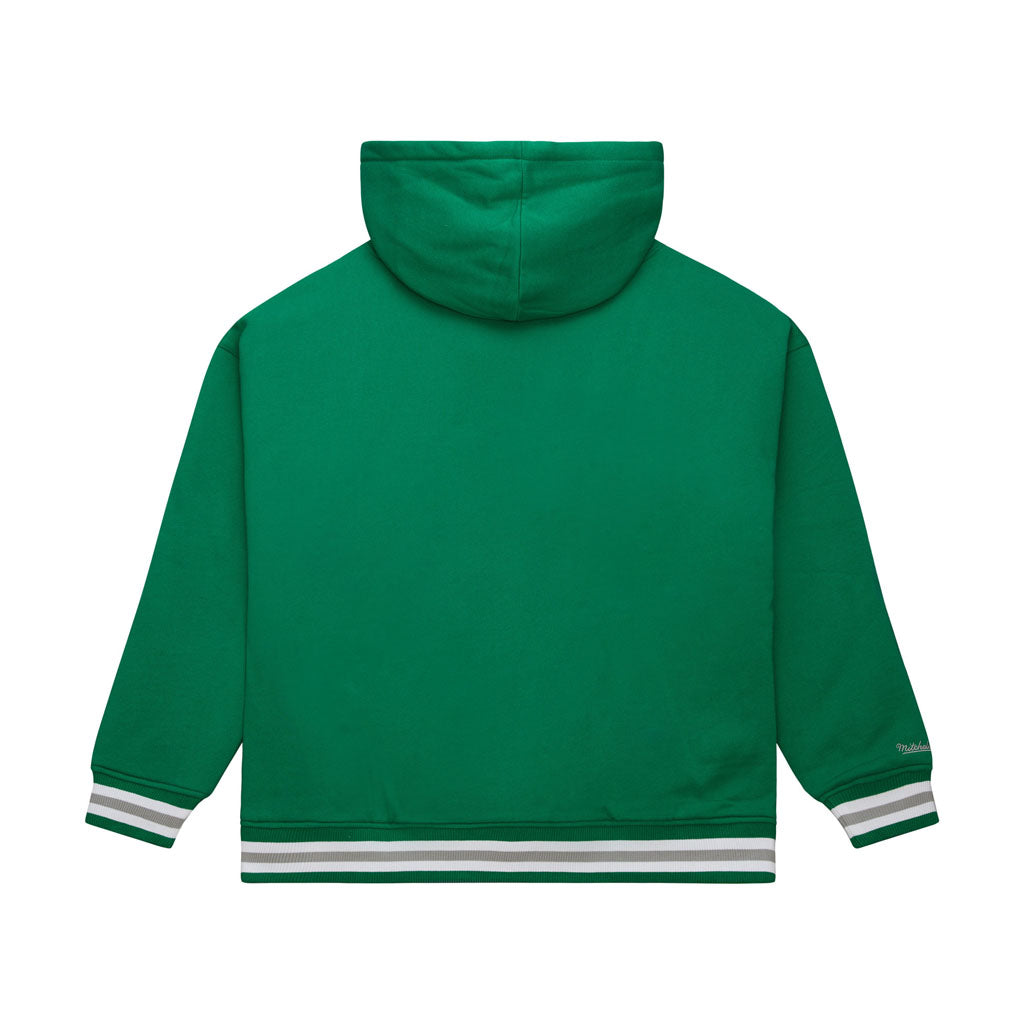 NFL Philadelphia Eagles Mitchell & Ness Throw It Back Quilted Pullover Hoodie - Green