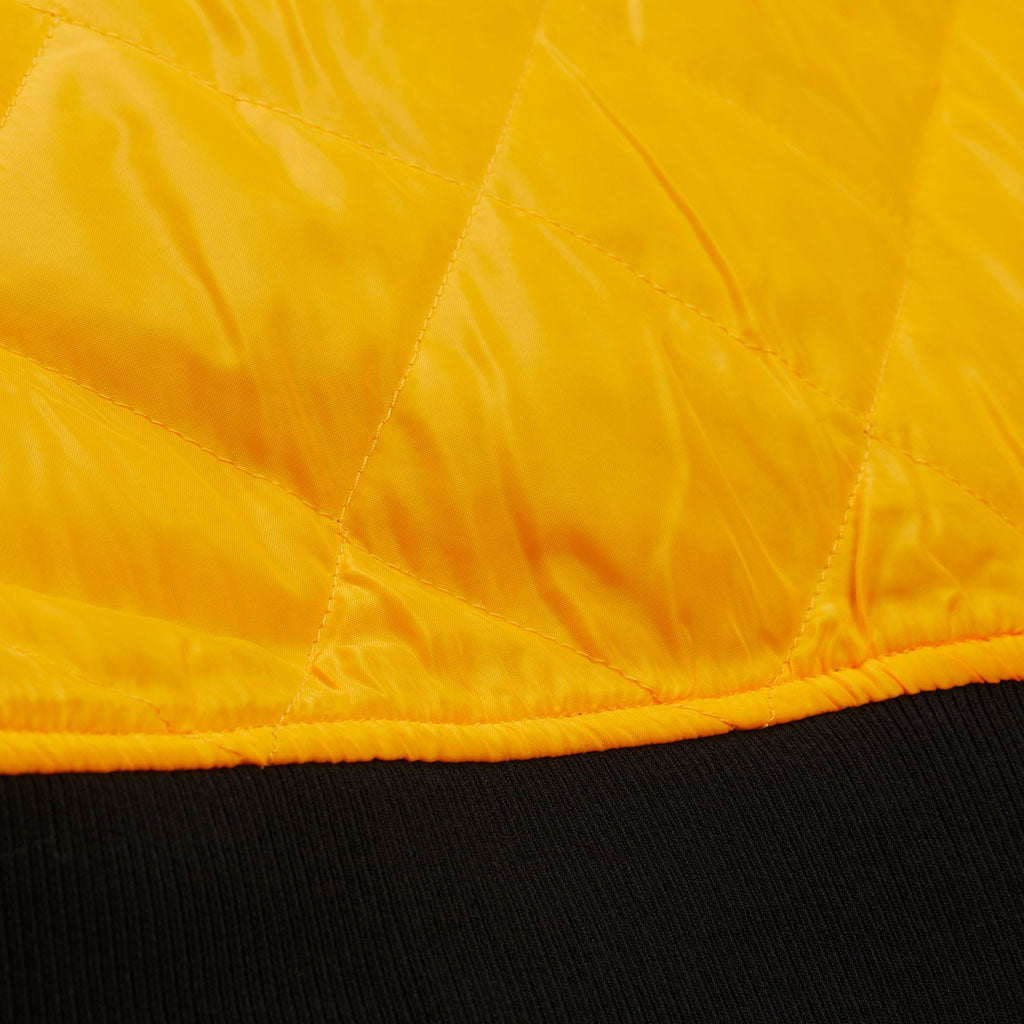 NFL Pittsburgh Steelers Mitchell & Ness Throw It Back Quilted Pullover Hoodie - Black