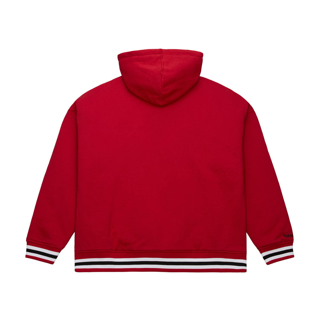 NFL San Francisco 49ers Mitchell & Ness Throw It Back Quilted Pullover Hoodie - Red