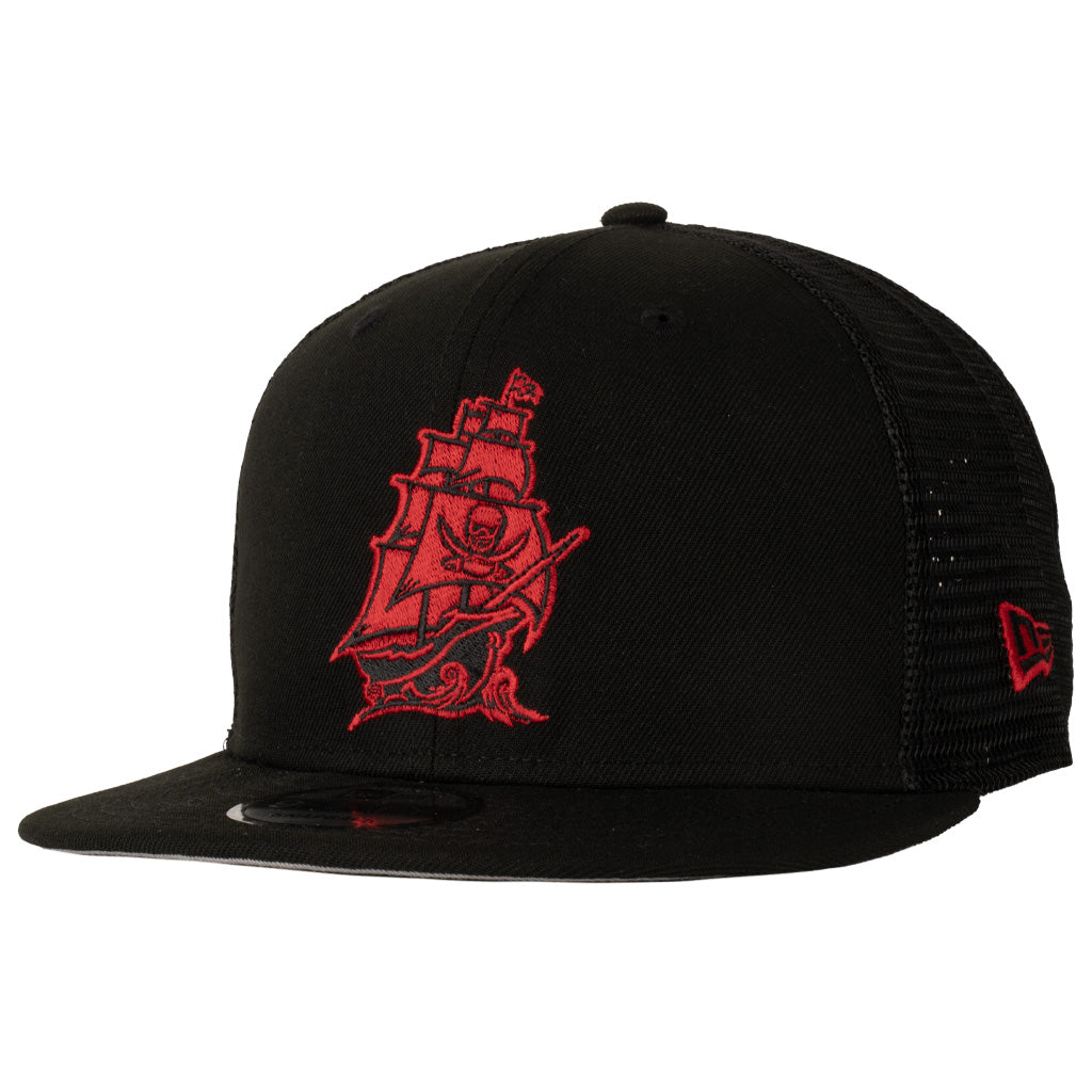 NFL Tampa Bay Buccaneers New Era Shadowline 9FIFTY Snapback Trucker Hat - Black