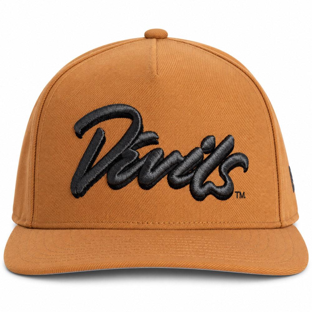 NCAA Arizona State Sun Devils New Era Black Script 9FIFTY A-Frame Snapback Hat- Bronze