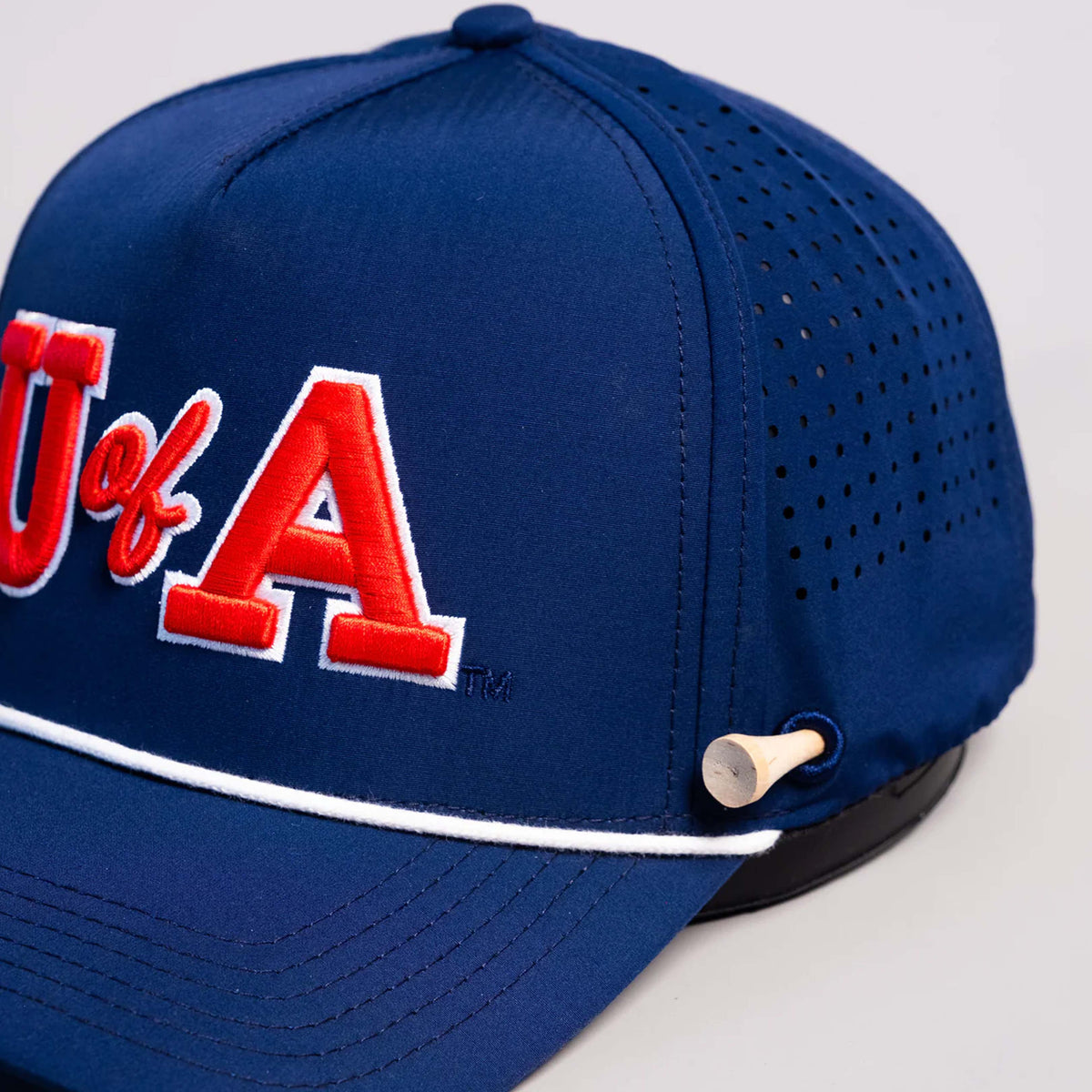 NCAA Arizona Wildcats WoodN Grail Throwback Tee Box Structured Adjustable Hat- Navy