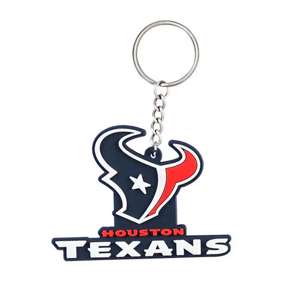 NFL Houston Texans Evergreen Rubber Keychain - Just Sports