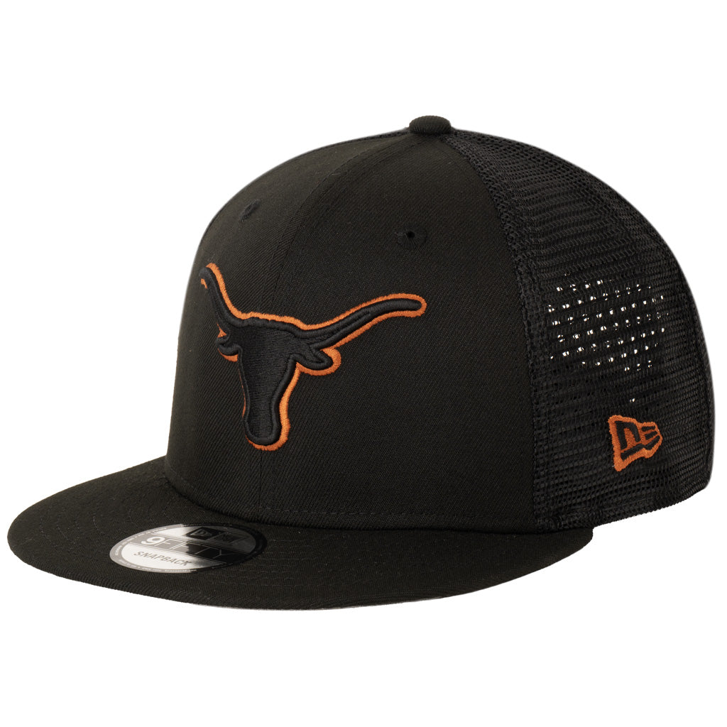NCAA Texas Longhorns New Era Shadowline Trucker 9FIFTY Snapback Hat - Black