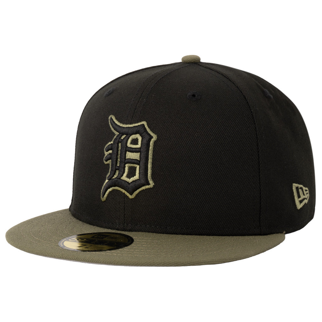 MLB Detroit Tigers New Era Midnight Jungle 59FIFTY Fitted Hat - Black