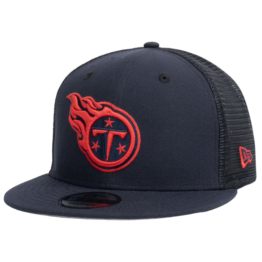 NFL Tennessee Titans New Era Shadowline 9FIFTY Snapback Trucker Hat - Navy