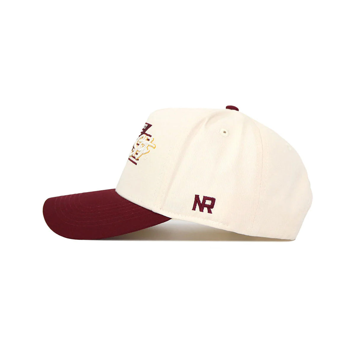 NCAA Arizona State Sun Devils No Rivals Triangle Game Cap Structured Hat- Cream