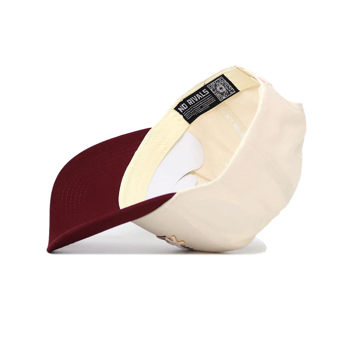 NCAA Arizona State Sun Devils No Rivals Triangle Game Cap Structured Hat- Cream