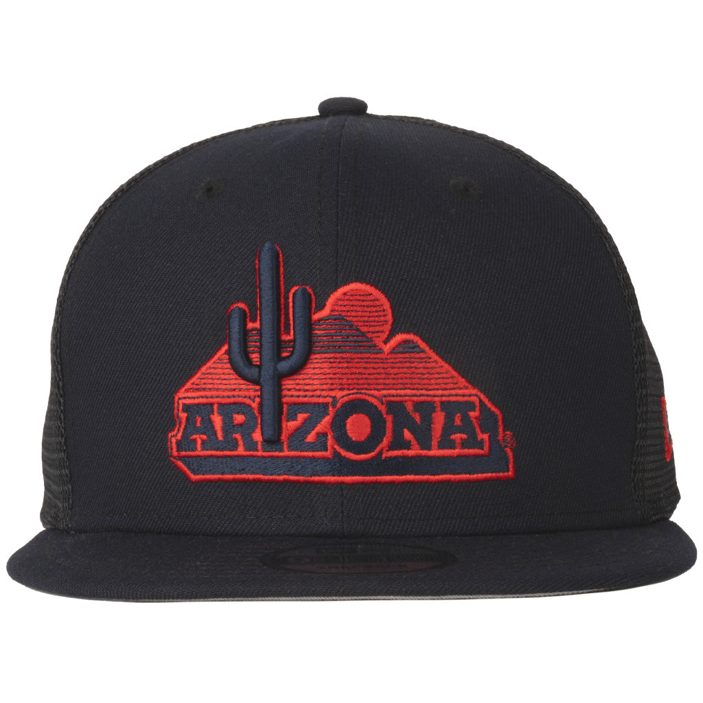 NCAA Arizona Wildcats Vault New Era Shadowline 9FIFTY Snapback Trucker Hat - Navy