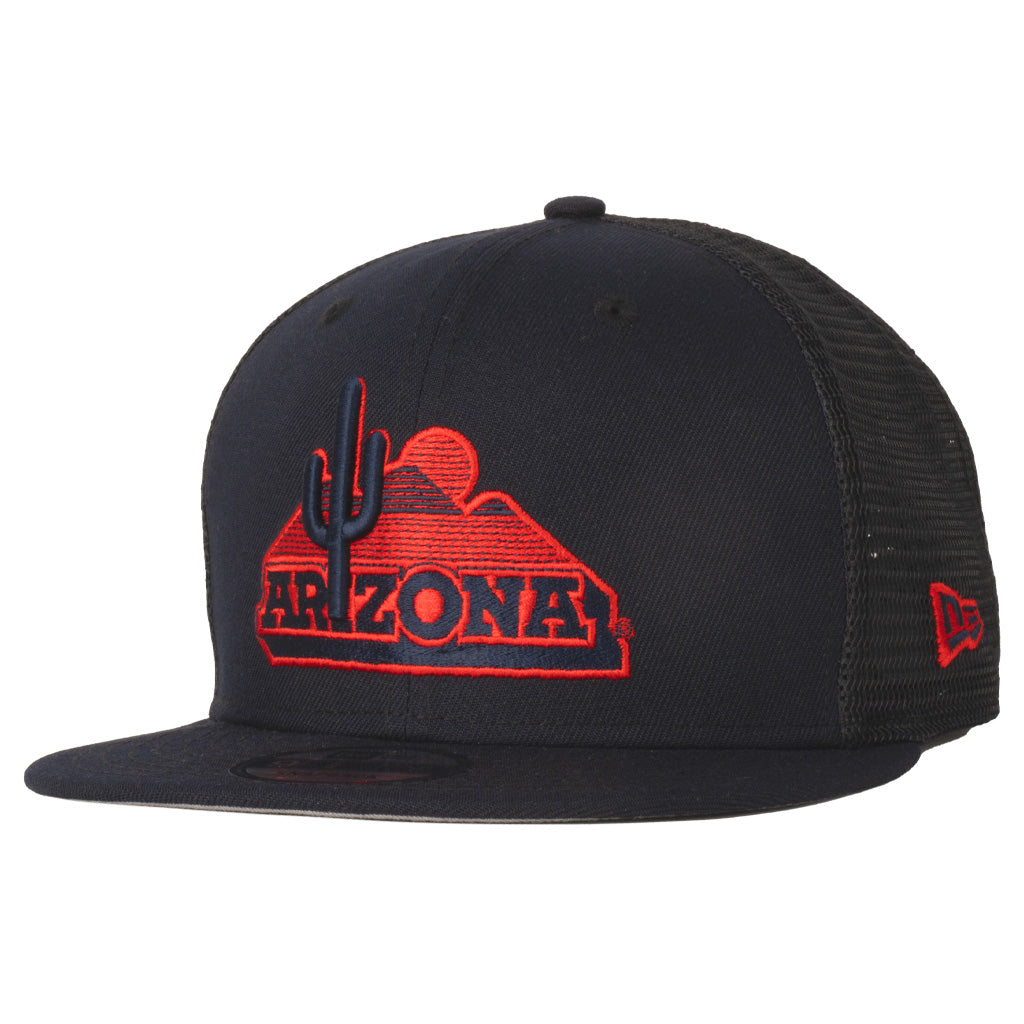 NCAA Arizona Wildcats Vault New Era Shadowline 9FIFTY Snapback Trucker Hat - Navy