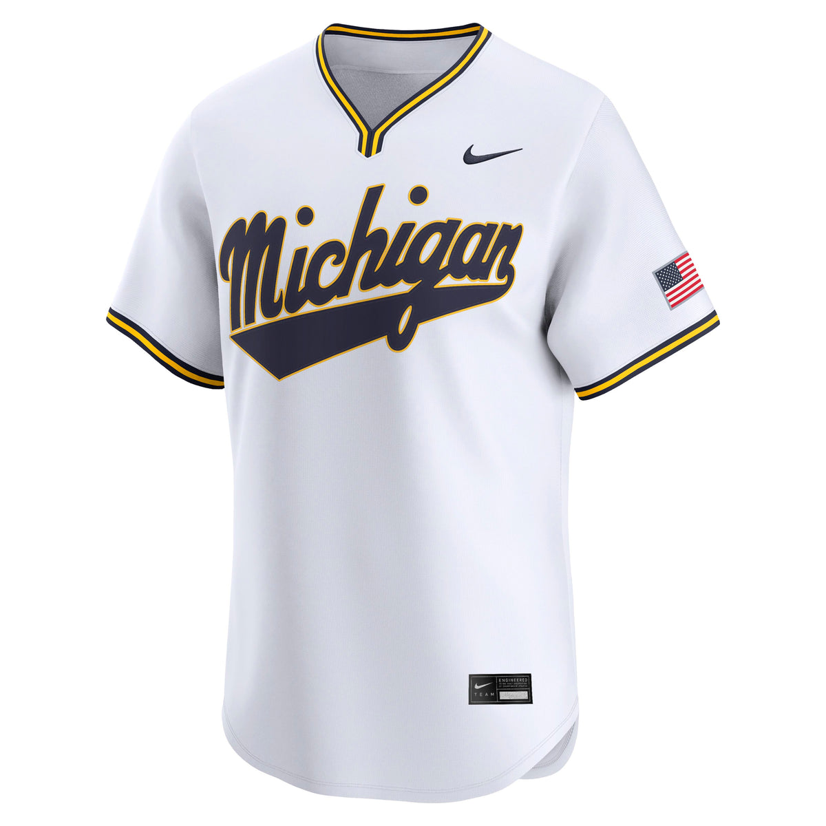 NCAA Michigan Wolverines Nike Home Baseball Limited Jersey - White