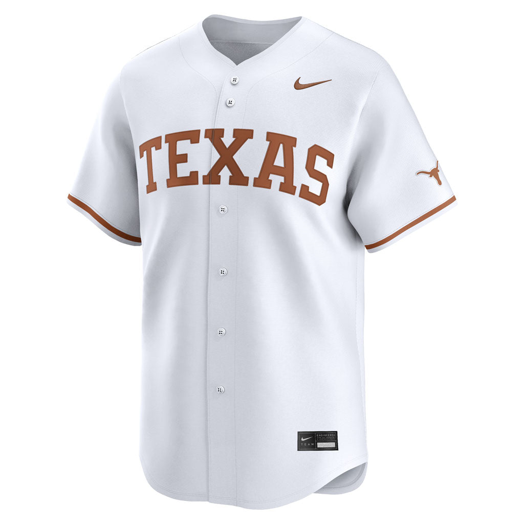 NCAA Texas Longhorns Nike Home Baseball Limited Jersey - White