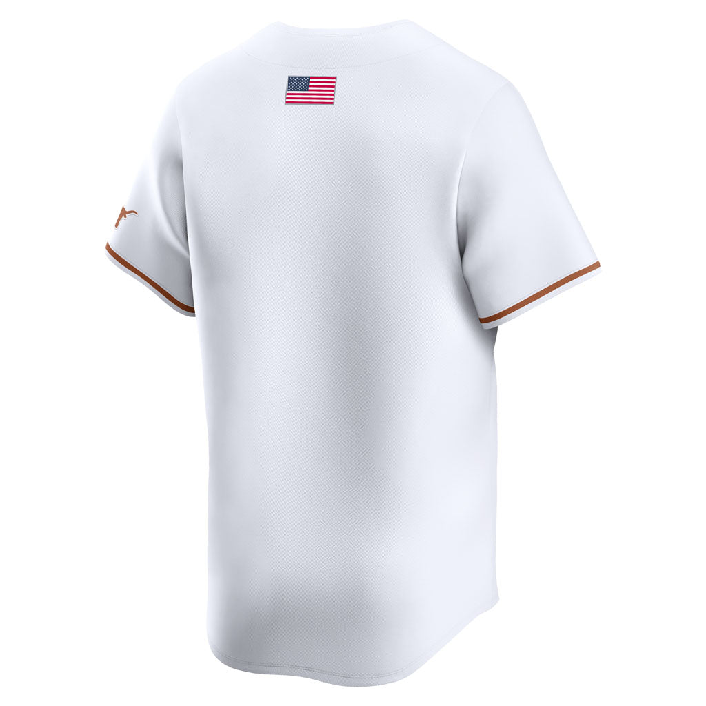 NCAA Texas Longhorns Nike Home Baseball Limited Jersey - White