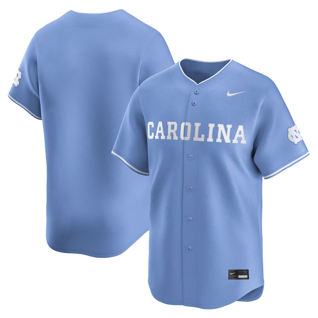 NCAA North Carolina Tar Heels Nike Road Baseball Limited Jersey - Blue