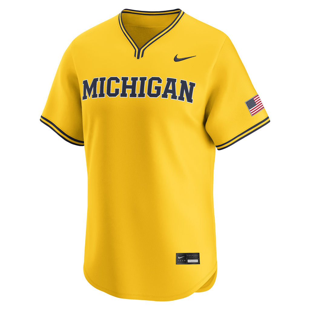 NCAA Michigan Wolverines Nike Alternate Baseball Limited Jersey - Yellow