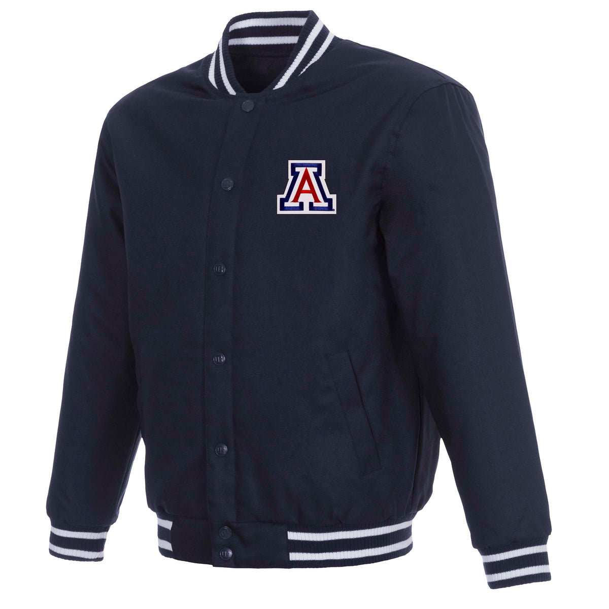 NCAA Arizona Wildcats JH Design Poly-Twill Jacket- Navy