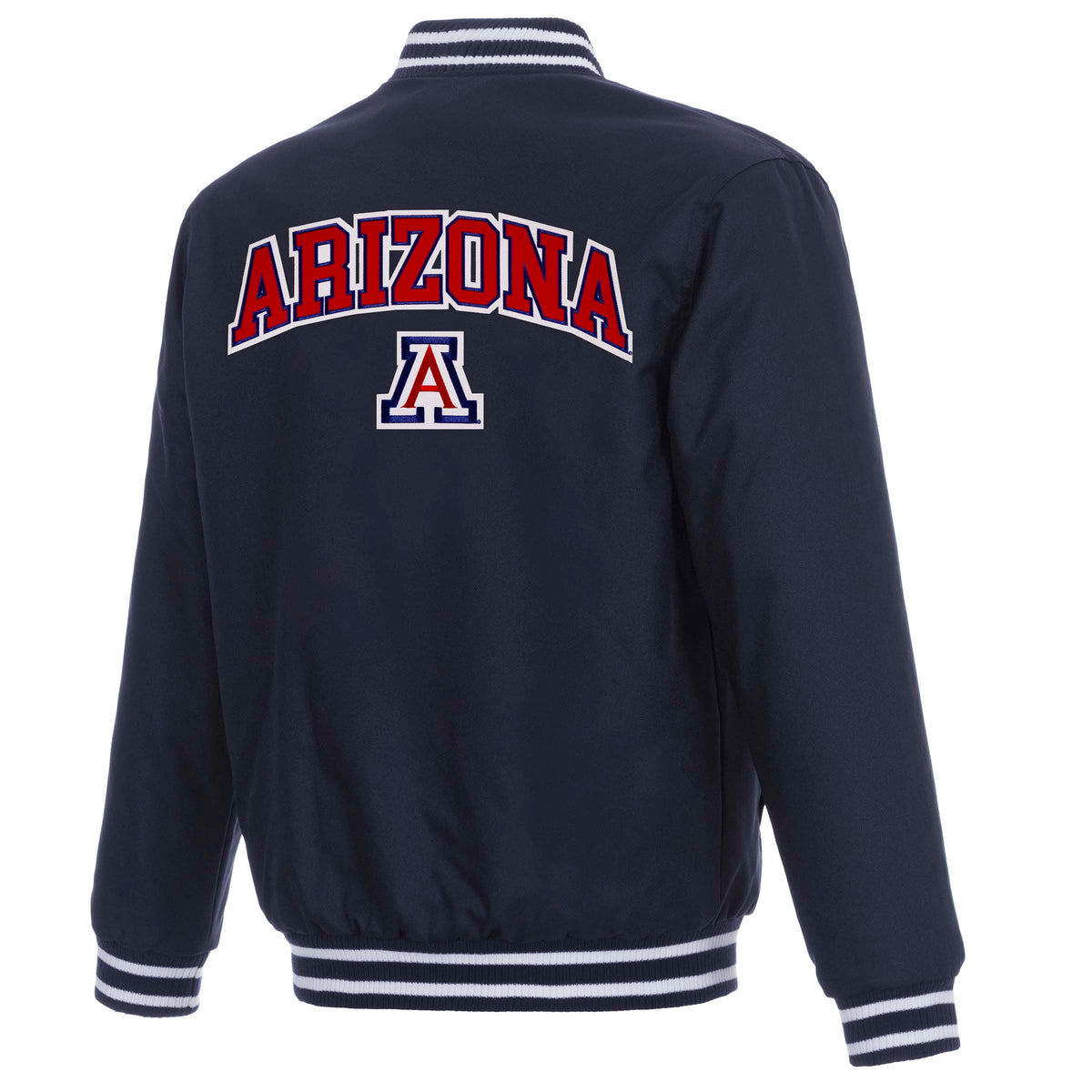 NCAA Arizona Wildcats JH Design Poly-Twill Jacket- Navy