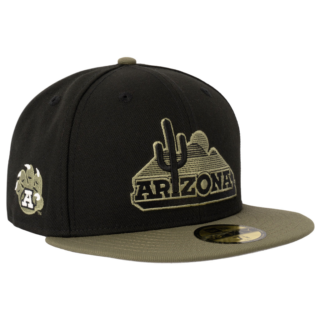 NCAA Arizona Wildcats New Era Midnight Jungle 59FIFTY Fitted Hat - Black